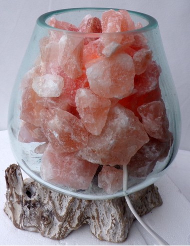 Lampada di sale irripetibile creata in vetro...