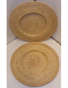 Servizio da 6 pezzi di sotto piatti in rattan color... 2