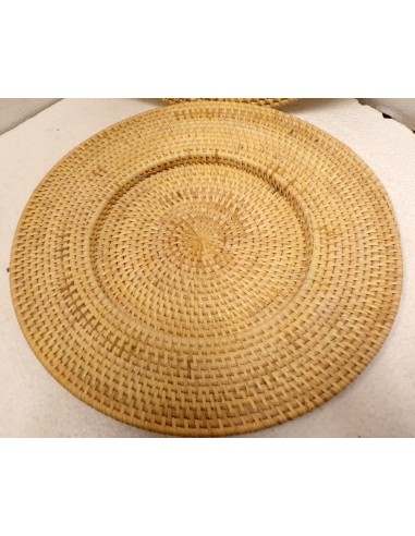 Servizio da 6 pezzi di sotto piatti in rattan...