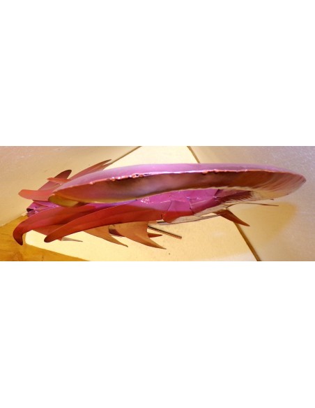 Bellissimo fenicottero rosa in metallo realizzato a mano cm 85 arredo idea regalo