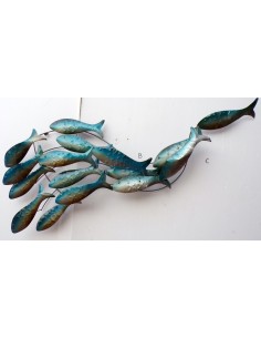 Pannello marino in metallo creato e colorato mano cm... 2