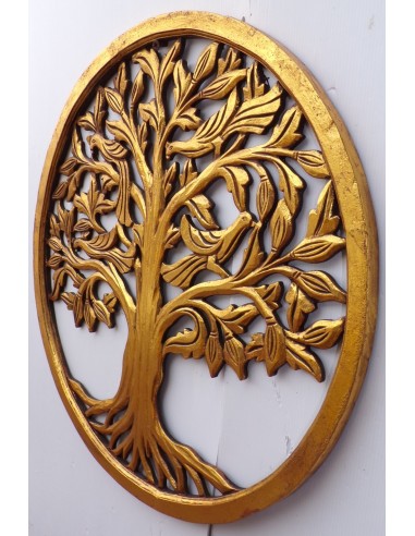Pannello albero della vita in legno traforato...