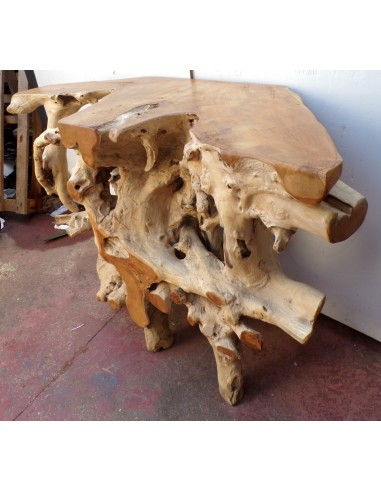Consolle in radice di teak massello cm...