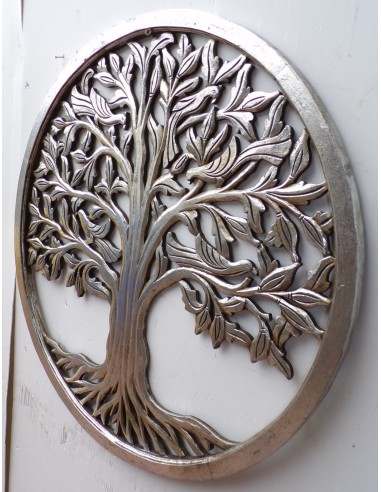 Pannello albero della vita in legno traforato...