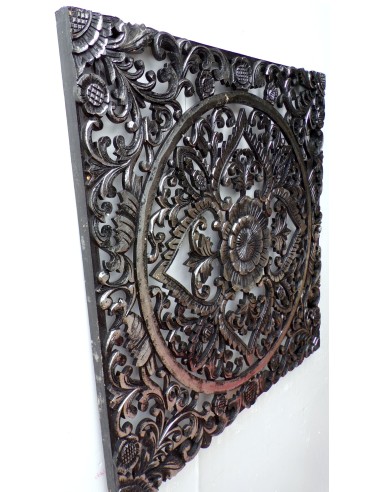 Pannello floreale in legno mdf traforato a mano...