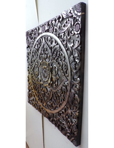 Pannello floreale in legno mdf traforato a mano...