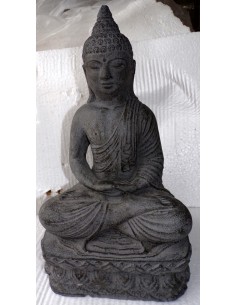 Statua in conglomerato di pietra di Buddha cm 20x21x39h... 2