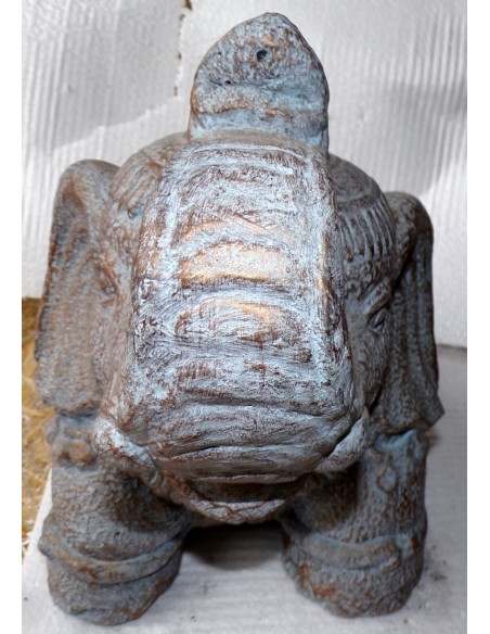Statua in conglomerato di pietra di Elefante sacro Induista cm 40x25x32h Budda