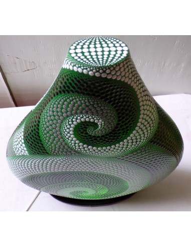 Lampada da tavolo in resina a bottiglia dipinta...