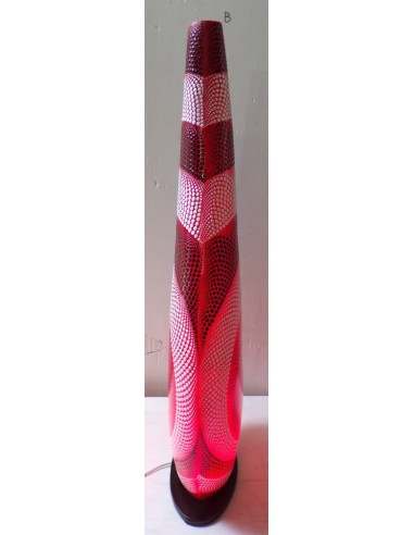 Lampada da tavolo in resina a bottiglia fiore...