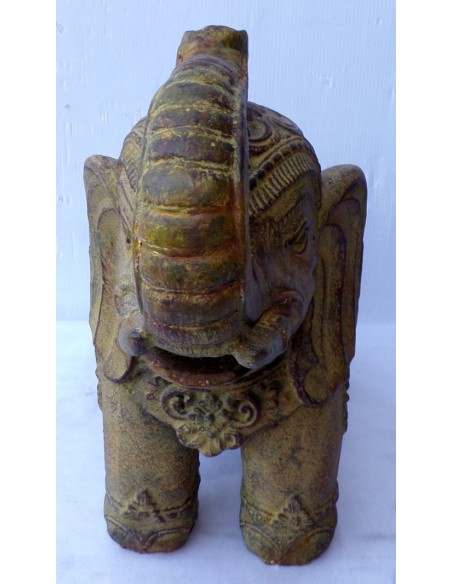 Statua in conglomerato di pietra di Elefante sacro Induista cm 40x15x32h Budda