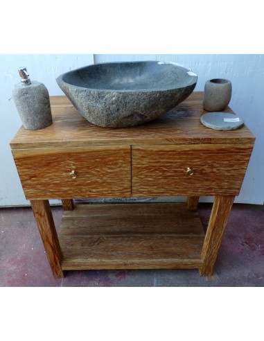 Mobile bagno in Teak massello naturale rustico...