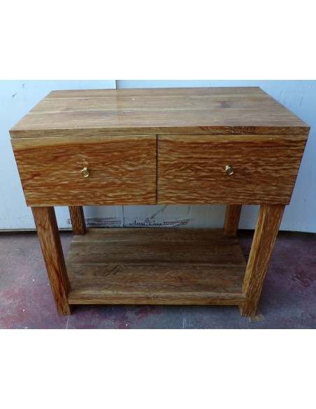 Mobile bagno in Teak massello naturale rustico cm 80x45x80h con cassetti o porta Tv