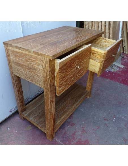 Mobile bagno in Teak massello naturale rustico cm 80x45x80h con cassetti o porta Tv