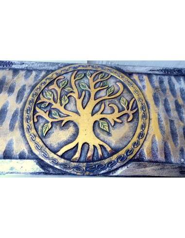 bauletto baule in legno mdf con albero della...