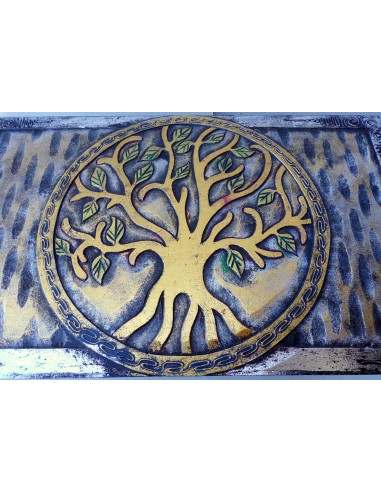 Baule in legno mdf con albero della vita...