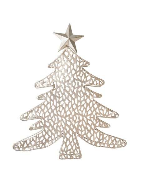 Albero di Natale in metallo da muro parete cm 34 X 2 X 40 in ferro merry christmas idea regalo