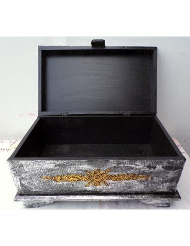 Baule in legno con albero della vita color...