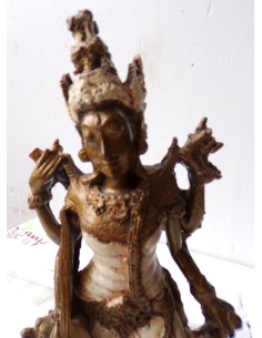 Statua di Dewi Sri in resina cm 14x11x29h bianca shiva... 2