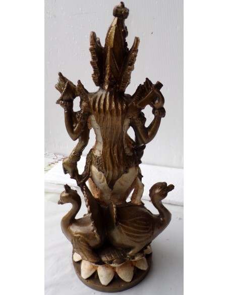 Statua di Dewi Sri in resina cm 14x11x29h bianca shiva etnico Budda Ganesh divinità