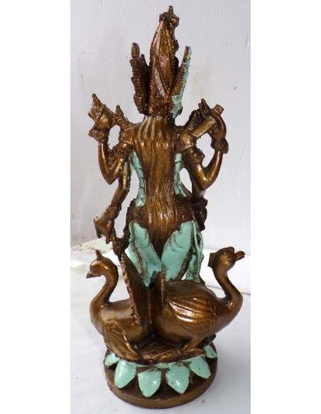 Statua di Dewi Sri in resina cm 14x11x29h turchese shiva etnico Budda Ganesh divinità