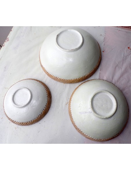 tris di svuotatasca artigianale in mosaico di vetro svuota tasca cm 20/25/35 diametro multicolor idea regalo