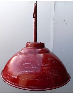Lampadario in alluminio industrial nero 53x68 rosso nero... 2