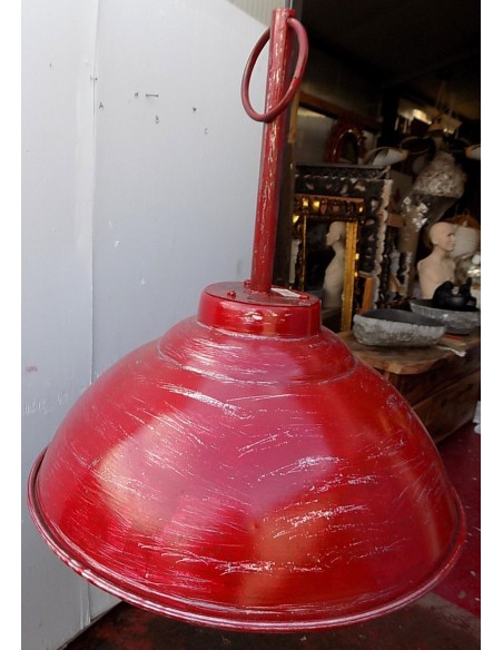 Lampadario in alluminio industrial nero 53x68 rosso nero bianco