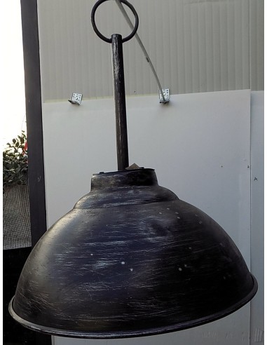 Lampadario in alluminio industrial nero 53x68...