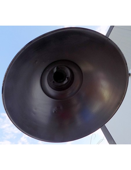 Lampadario in alluminio industrial nero 53x68 rosso nero bianco