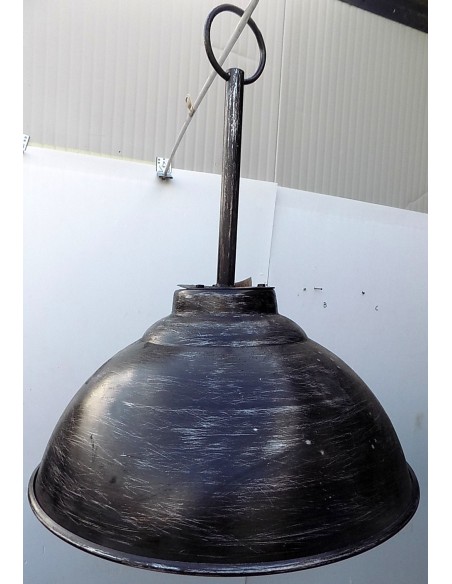 Lampadario in alluminio industrial nero 53x68 rosso nero bianco