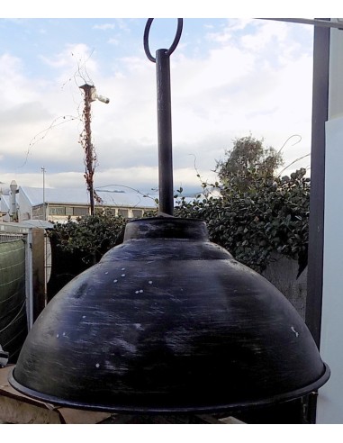 Lampadario in alluminio industrial nero 53x68...