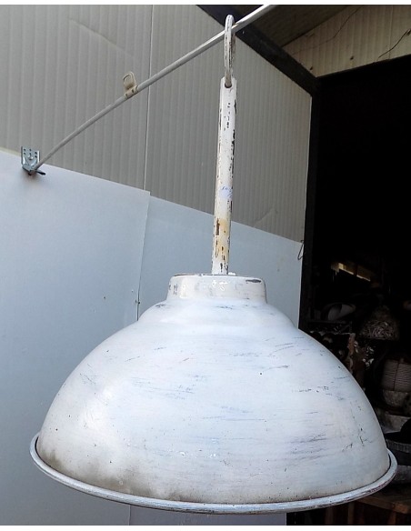 Lampadario in alluminio industrial nero 53x68 rosso nero bianco