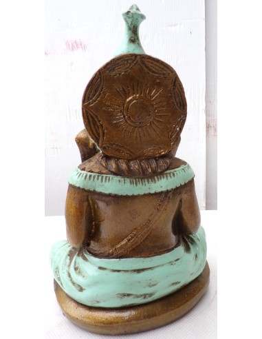 Ganesh oro e turchese cm 12x19x20h resina...