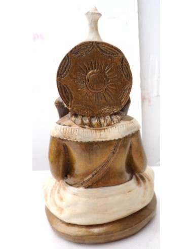 Ganesh oro e bianco crema cm 12x19x20h resina...