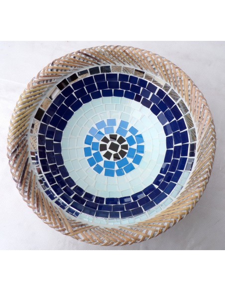 di svuotatasca artigianale in mosaico di vetro svuota tasca cm 20/25/35 diametro multicolor idea regalo