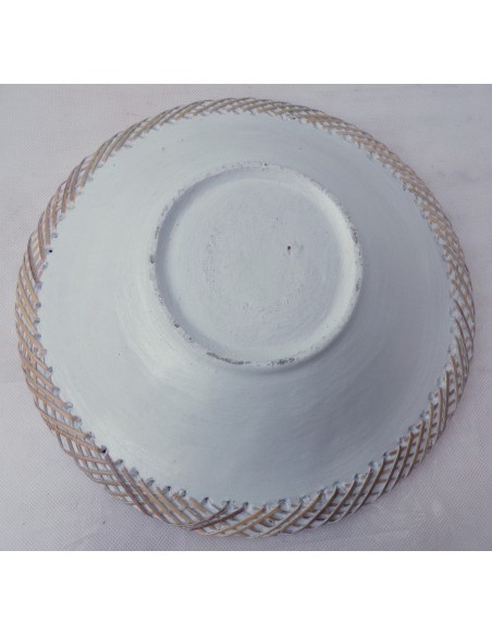 Centrotavola o svuotatasca artigianale in mosaico di vetro cm 30x8 diametro multicolor idea regalo