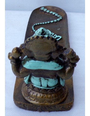 Brucia porta incensi in resina con Ganesh in...