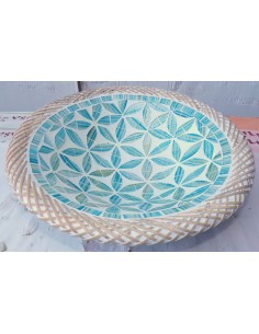 Centrotavola o svuotatasca artigianale in mosaico di... 2