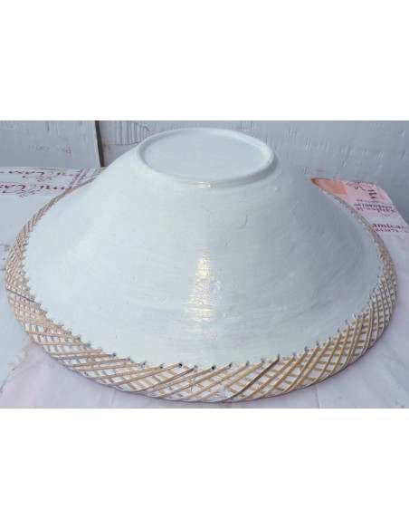 Centrotavola o svuotatasca artigianale in mosaico di vetro fiori multicolor cm 44x12 idea regalo