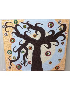 Quadro albero della vita Astratto cm 120x100 tecnica... 2