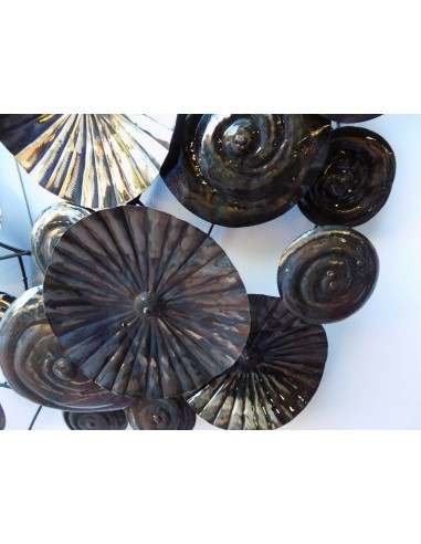 Quadro in ferro metallo funghi cm 76x84x10...