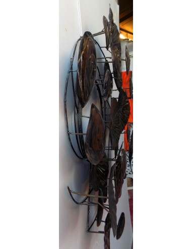 Quadro in ferro metallo funghi cm 76x84x10...