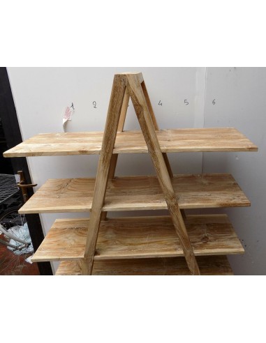 Libreria in legno di teak massello ad "A" color...