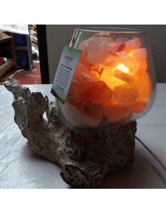 Lampada di sale irripetibile creata in vetro soffiato su... 2