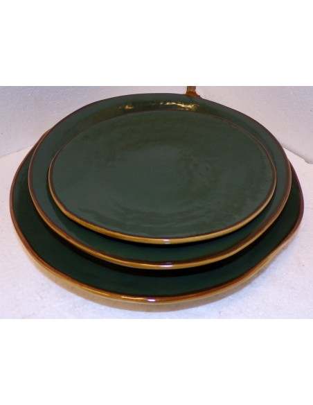 Posto Tavola del servizio piatti in ceramica verde militare linea mediterraneo novità home bianco