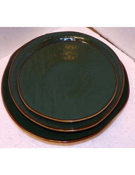 Posto Tavola del servizio piatti in ceramica verde militare linea mediterraneo novità home bianco