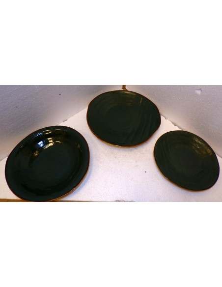 Posto Tavola del servizio piatti in ceramica verde militare linea mediterraneo novità home bianco