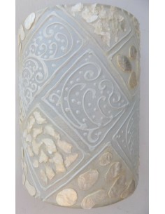 Applique in resina e madreperla bianca cm 25x13x30 etnico... 2