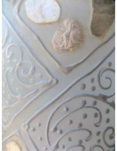 Applique in resina e madreperla bianca cm...